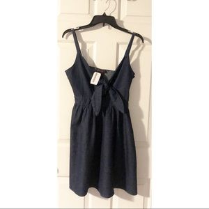 Ms Maggie Denim Front Tie Dress, Size Small